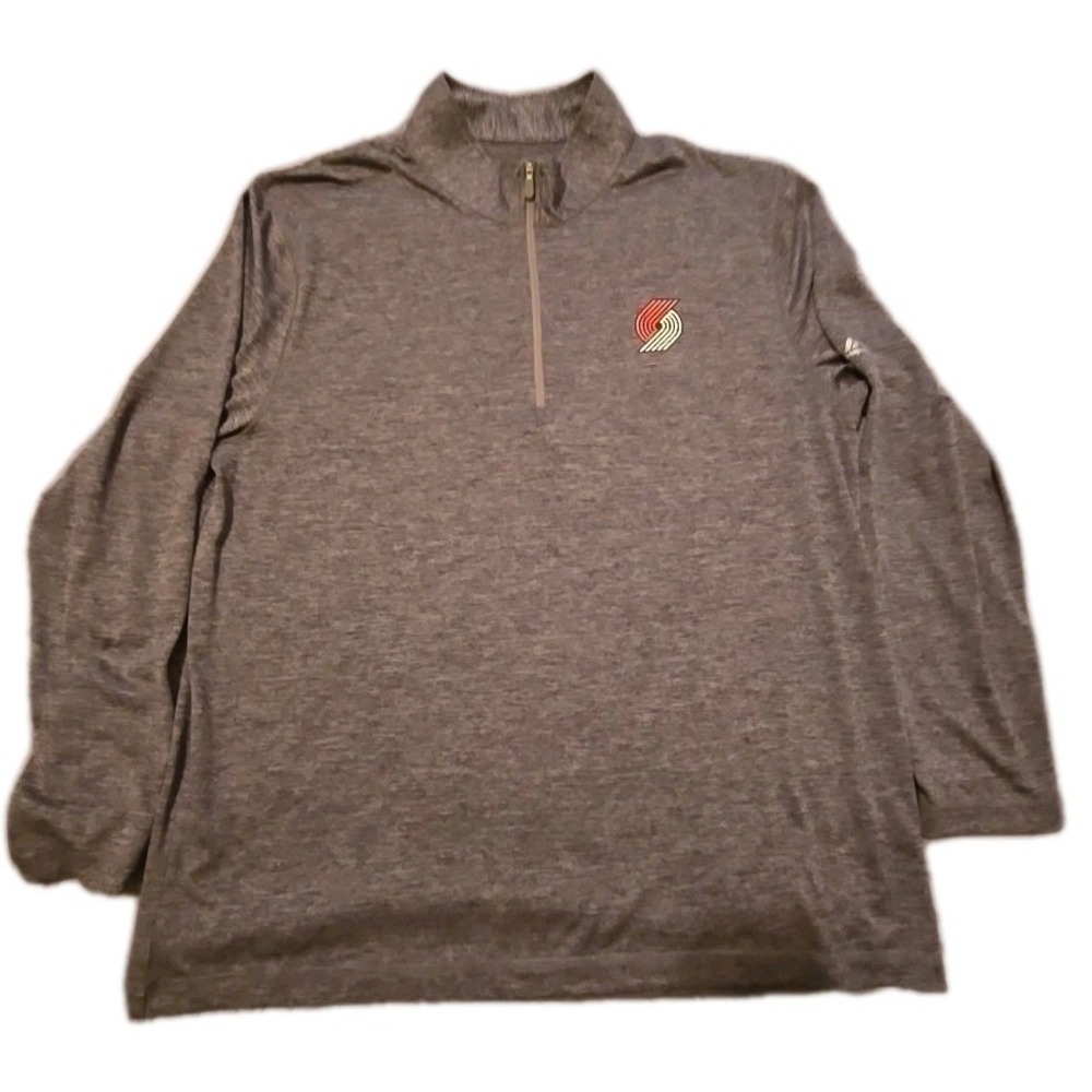 Majestic Portland Trailblazers XL 1/4 Zip Pullover NBA Cool Base Training Top